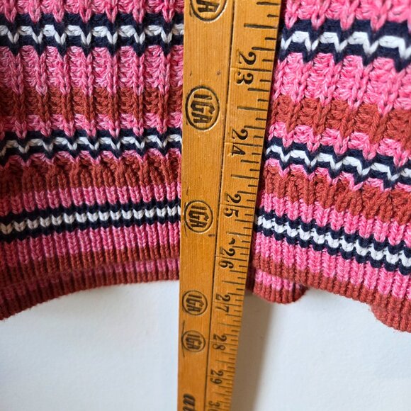 EUC LIKE NEW NIC + ZOE STRIPED V NECK COTTON BLEND SWEATER SIZE XL - Picture 15 of 15